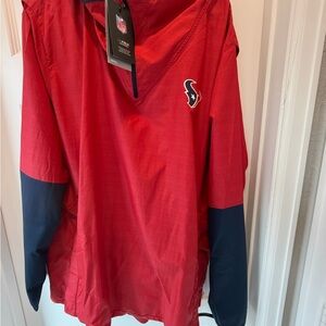 NFL Red Nike On-Field Pullover with Navy Accent